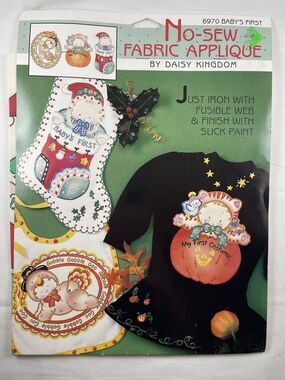 Daisy Kingdom Babys First Christmas Thanksgiving No Sew Cloth Applique 6970